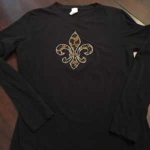 Long sleeve cotton knit top